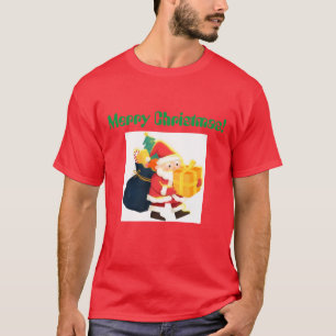 Prettig Kerstmis Gedrukt Wens Elegant Knap Koud T-shirt