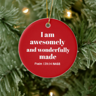 Prettig Kerstmis Gelukkig Bevestigend Rood Christe Keramisch Ornament