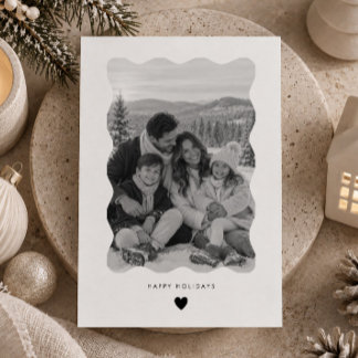 Prettig Kerstmis Golvende Foto Feestdagenkaart