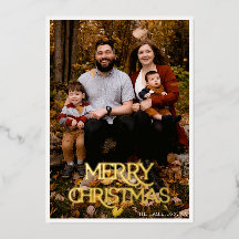 Prettig Kerstmis Goud Folie Zwart & Wit Streepdesi