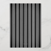 Prettig Kerstmis Goud Folie Zwart & Wit Streepdesi Folie Uitnodiging (Achterkant)