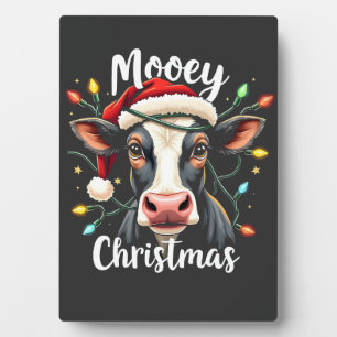 Prettig Kerstmis Grappig Kerst Rundvee Liefhebbers Fotoplaat