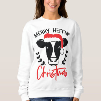 Prettig Kerstmis Grappige Koe Gekke Kerstmis Trui
