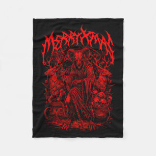 Prettig Kerstmis Heavy Metal Band Parodie Death Me Fleece Deken