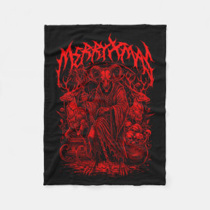 Prettig Kerstmis Heavy Metal Band Parodie Death Me Fleece Deken