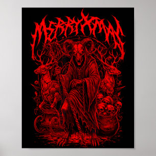 Prettig Kerstmis Heavy Metal Band Parodie Death Me Poster