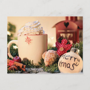 Prettig Kerstmis Heet Chocolade Kerstkaart Briefkaart