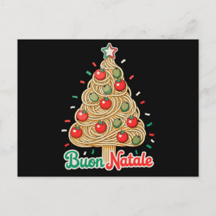 Prettig Kerstmis Italiaanse Pasta Kerstboom Kerstm Feestdagenkaart