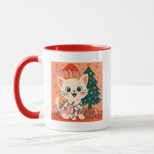 Prettig Kerstmis kat Mok (Links)