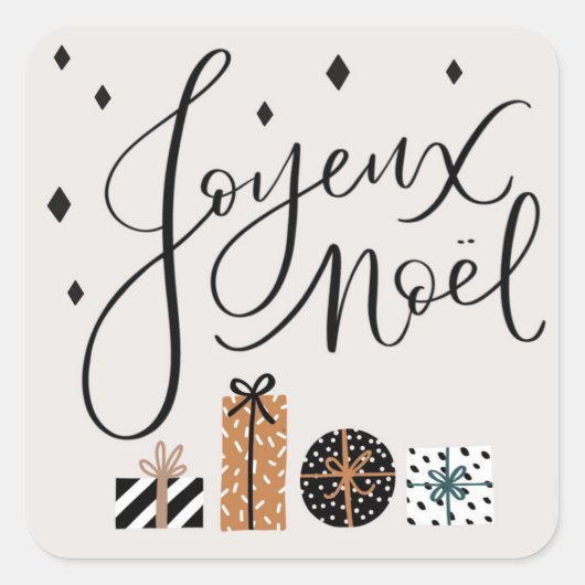 Prettig Kerstmis Kerstcadeau Label (Voorkant)