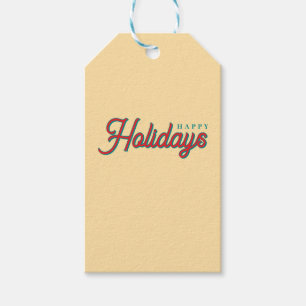 Prettig Kerstmis Klassiek Uniek Minimalistisch Een Cadeaulabel