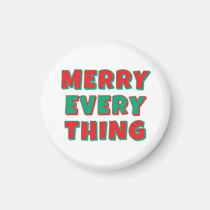 Prettig Kerstmis Klassiek Uniek Minimalistisch Een Magneet