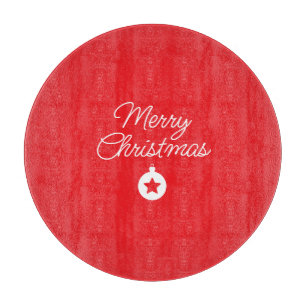 Prettig Kerstmis Klassiek Uniek Minimalistisch Een Snijplank