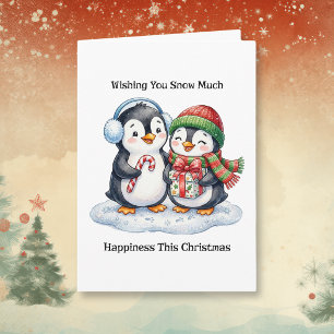 Prettig Kerstmis & Knus Pinguïns Kaart