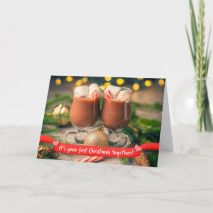 Prettig Kerstmis Koppel's Eerste Kerstmis Feestdagen Kaart