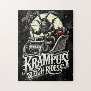 Prettig Kerstmis Krampus Kerst Sleetocht Legpuzzel