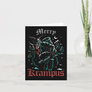 Prettig Kerstmis Krampus Xmas Horror Lelijke Slech Kaart