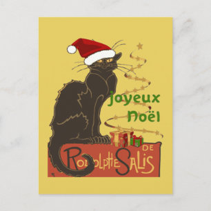 Prettig Kerstmis Le Chat Noir Kerst-spot Feestdagenkaart