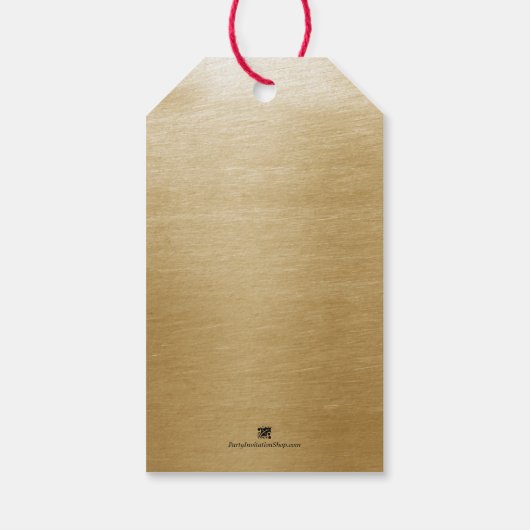 Prettig Kerstmis Luipaard Cadeaulabel (Achterkant)