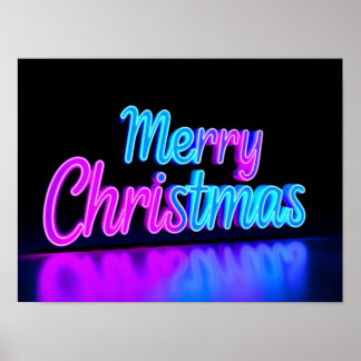 Prettig Kerstmis Luxe Typografie Poster Papier H16