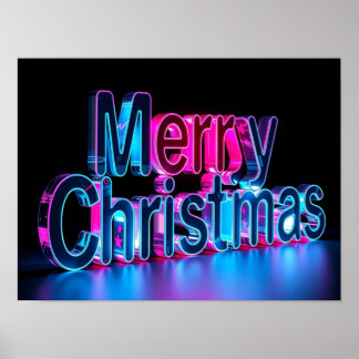 Prettig Kerstmis Luxe Typografie Poster Papier H41