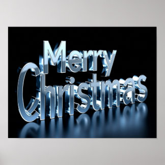 Prettig Kerstmis Luxe Typografie Poster Papier H43