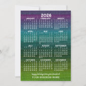 Prettig Kerstmis Modern Abstracte Kalender Feestdagenkaart (Voorkant)