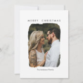 Prettig Kerstmis! Modern, minimaal plat kerstkaart (Voorkant)