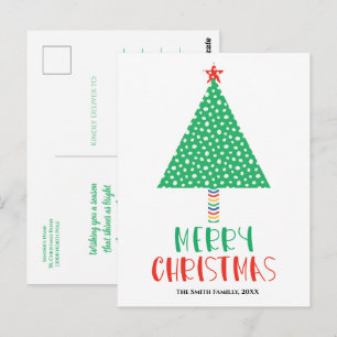 Prettig Kerstmis Moderne Kleurrijke Kerstkaart Briefkaart