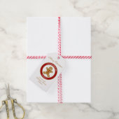 Prettig Kerstmis Peperkoek Wit Cadeaulabel (Met Touw)