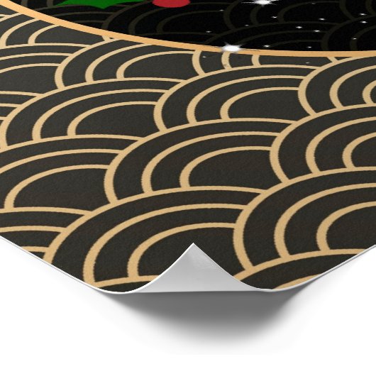 Prettig Kerstmis, populair ontwerp Poster (Hoek)