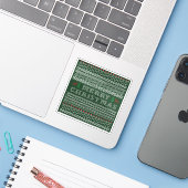 Prettig Kerstmis Rand Sticker (Laptop met iPhone)