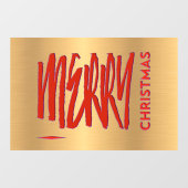Prettig Kerstmis Rood Ellegant Modern Kunstzinnig Raamsticker (Vel)