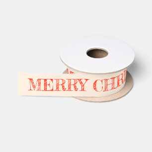 Prettig Kerstmis Rood en Wit Kerstfeest Lint