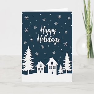 Prettig Kerstmis Sneeuwlandschap Kaart