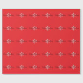 Prettig Kerstmis Sneeuwrood Minimalistisch Profess Cadeaupapier (Vlak)