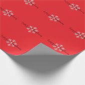 Prettig Kerstmis Sneeuwrood Minimalistisch Profess Cadeaupapier (Hoek)