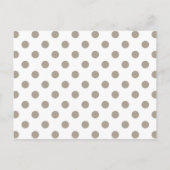 Prettig Kerstmis Taupe Beige Stippen Briefkaart (Achterkant)