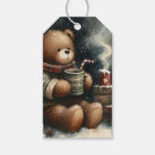 Prettig Kerstmis Teddbeer Cadeaulabel (Voorkant)