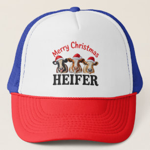 Prettig Kerstmis Vaars Grappige Koe Kerst Vakantie Trucker Pet