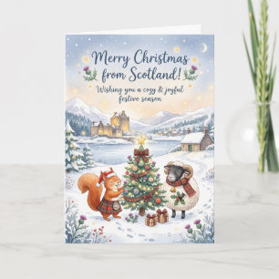 Prettig Kerstmis vanuit Schotland Kaart