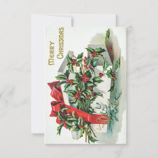 Prettig Kerstmis Vintage Kaart (Voorkant)