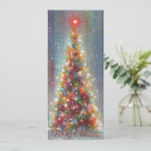 Prettig Kerstmis Vintage Kerstboom Feestdagenkaart (Staand voorkant)