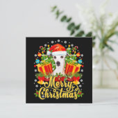 Prettig Kerstmis Windhond Moeder Vader Kerstmis Kaart (Staand voorkant)