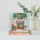 Prettig Kerstplein Kaart (Staand voorkant)