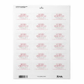 Prettig kerstscript retouradres etiket (Full Sheet)