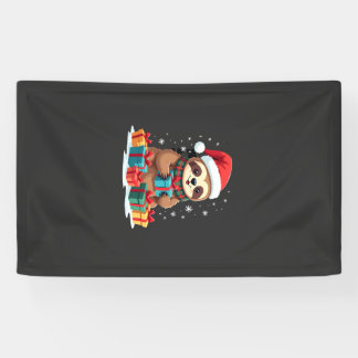 Prettig Kerstsloth schattig Kerstmis luiaard Kerst Spandoek