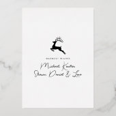 Prettig Kerstvakantie Rendier Folie Feestdagenkaart (Achterkant)