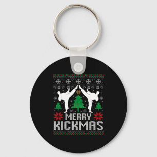 Prettig Kickmas Karate Jiu Jitsu Lelijk Kerstmis K Sleutelhanger