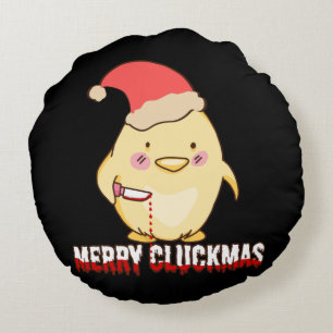 Prettig KliekKerstmis, Grappige Kerstkip Rond Kussen